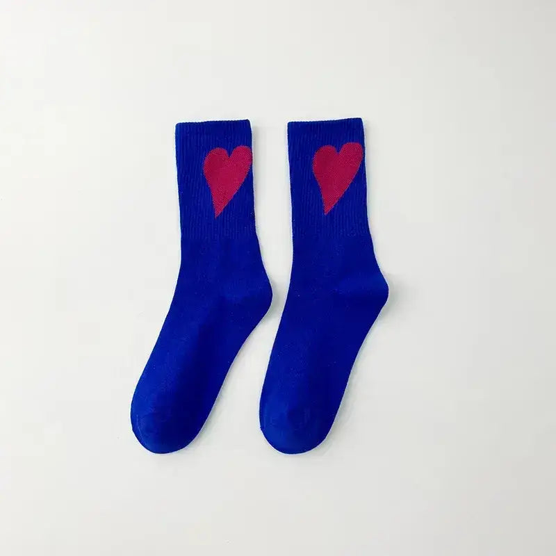 Women's Socks with Hearts: Yellow