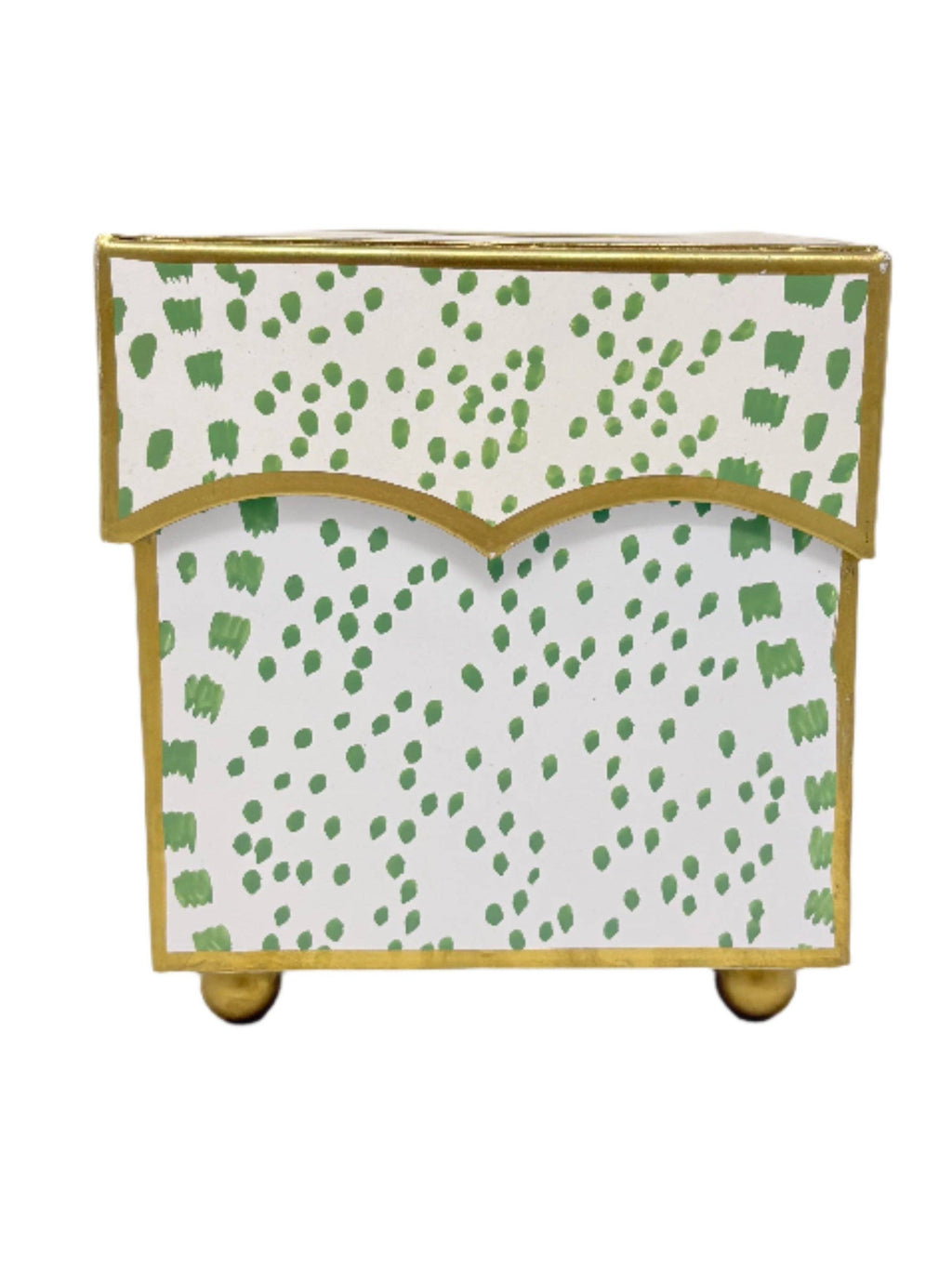 Green Polka Dot Tissue Holder