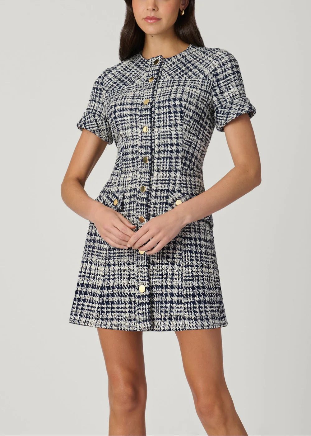 Haisley Dress Navy Ivory