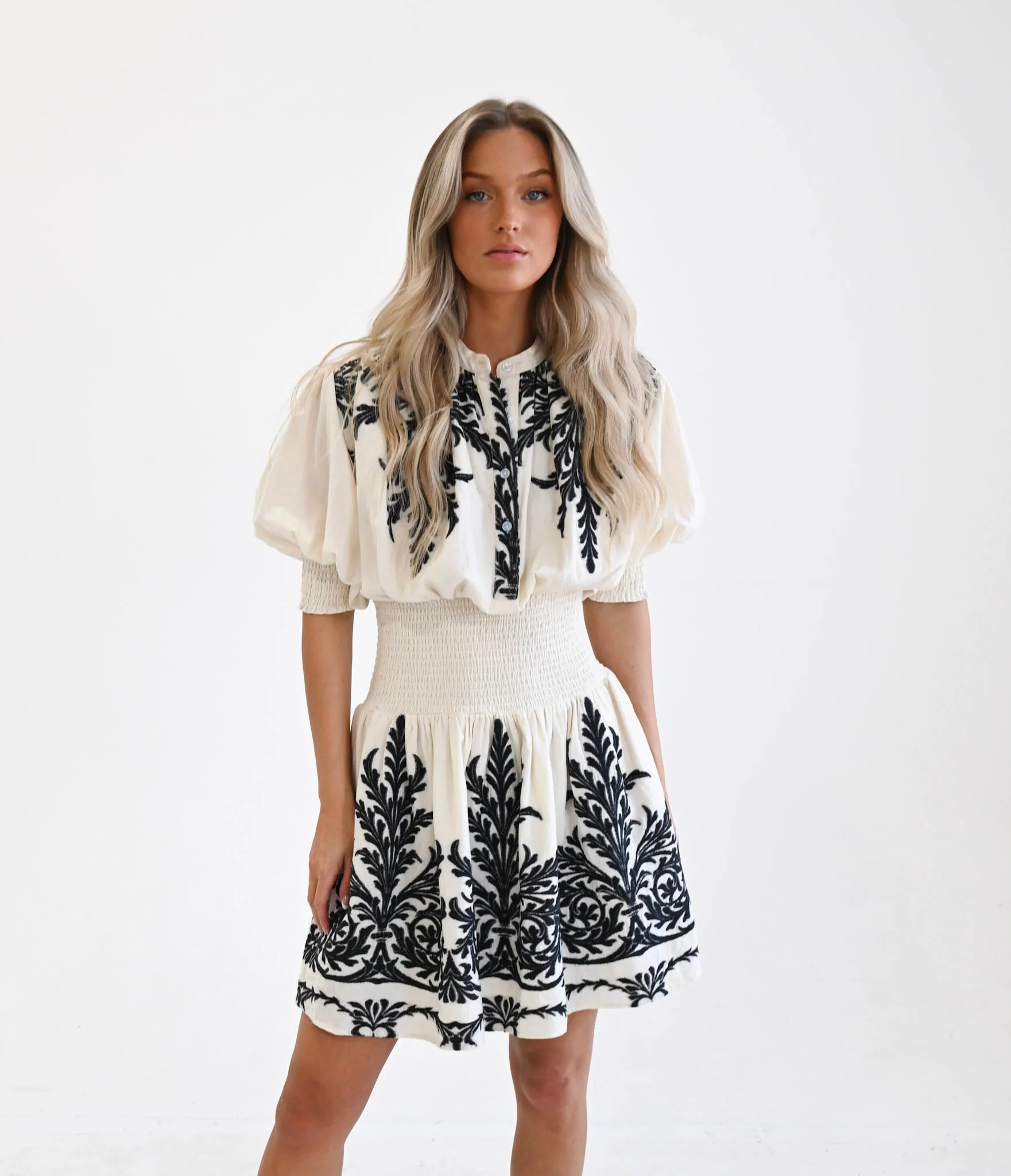 Cynthia Dress Black and White