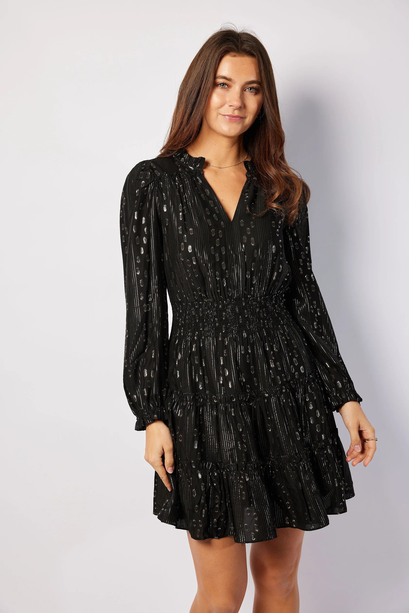Black Lurex Gold Dot