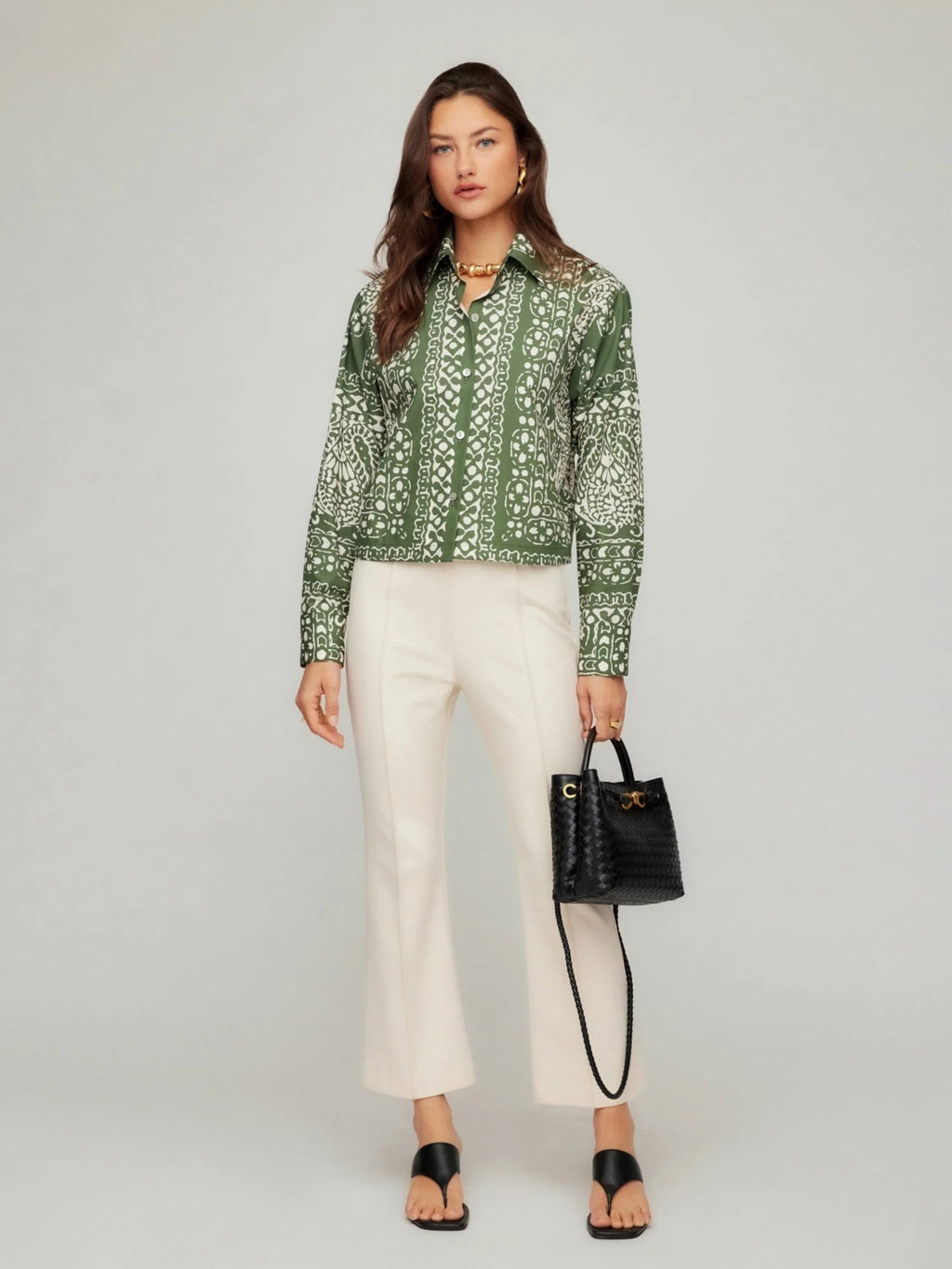 Pintuck Pants Ecru