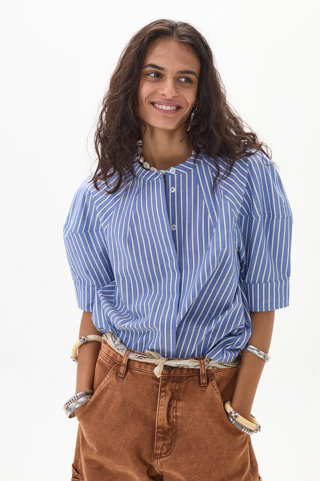 Cambria Poplin Shirt Happy Blue