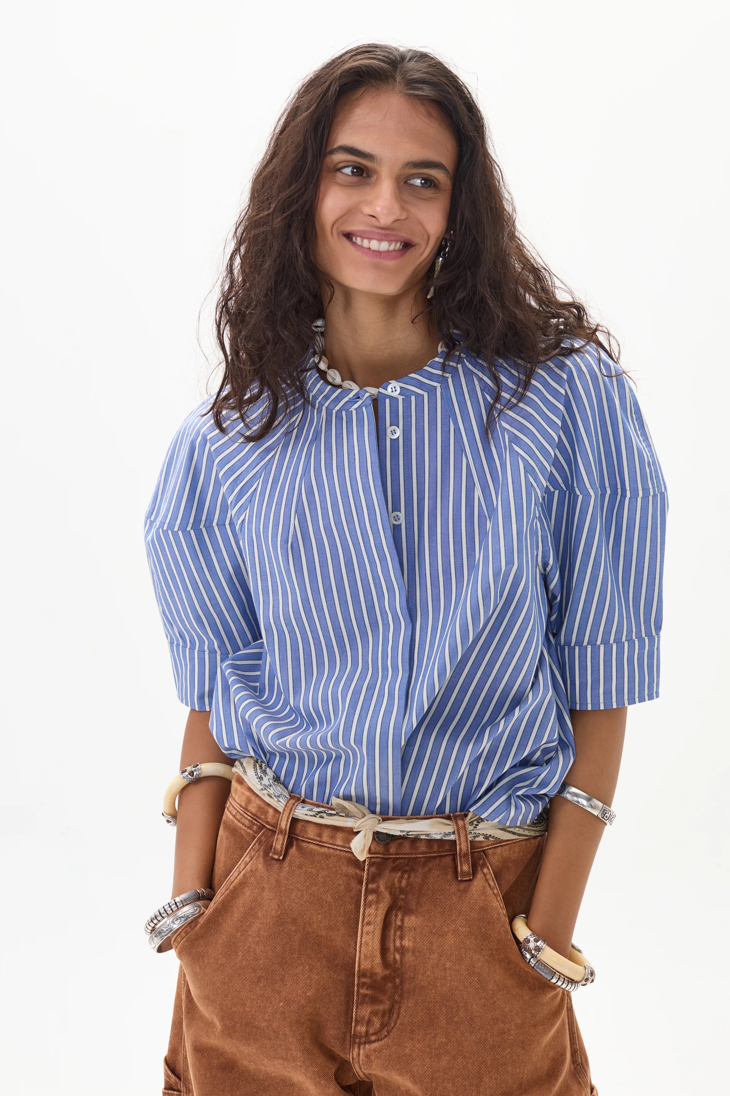Cambria Poplin Shirt Happy Blue