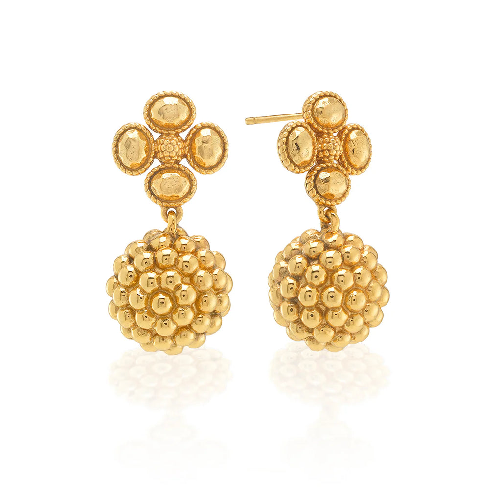 Berry Clover Drop Earrings