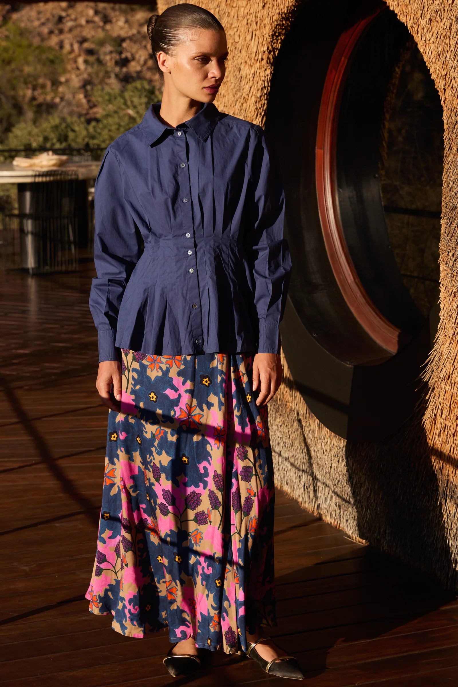 Swing Skirt Suzani navy