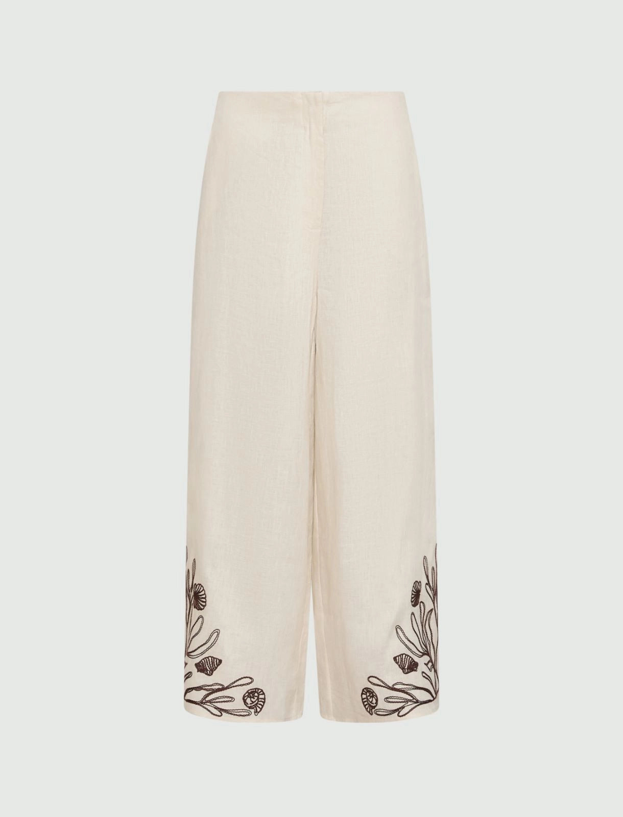 Milldolce Embroidered Shell Trousers Brown