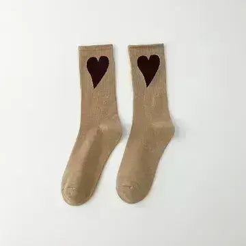 Women's Socks with Hearts: Pink