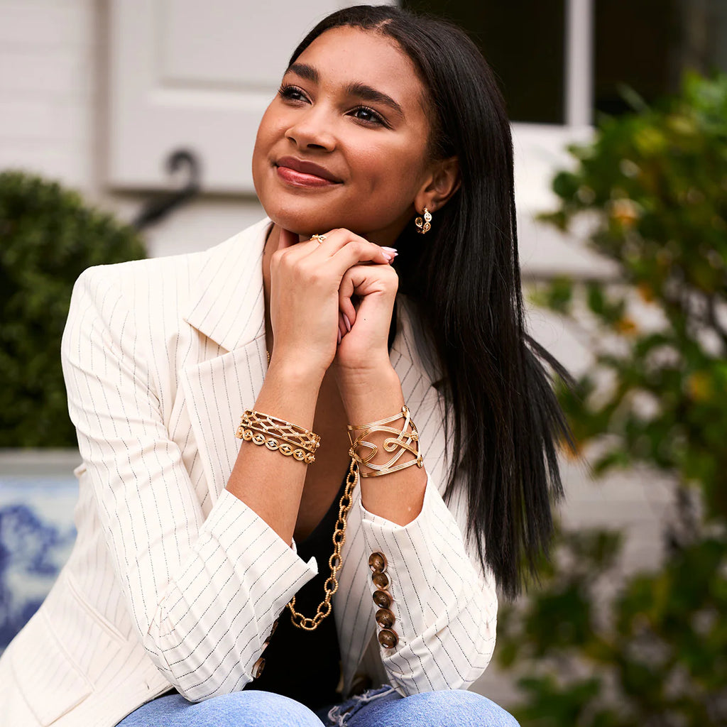 Monique Compass Cuff - Gold M