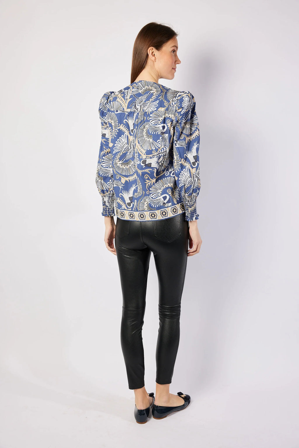 Puff Sleeve Top With Tassles Bird Of Paradise