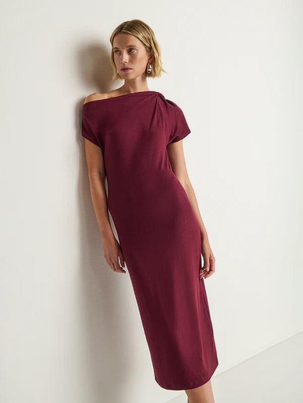 Hallie Midi Dress Port