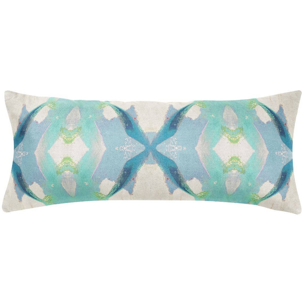 Jasmine Blue Decorative Pillow: 22" x 22" Throw Pillow