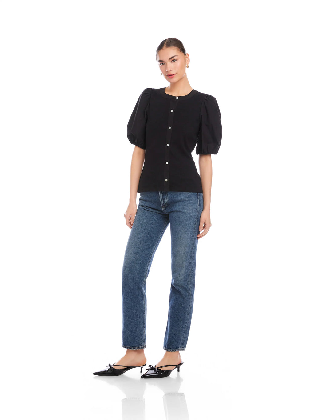 Black Contrast Top