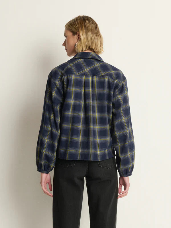 Beckett Blouse Starry Night Plaid