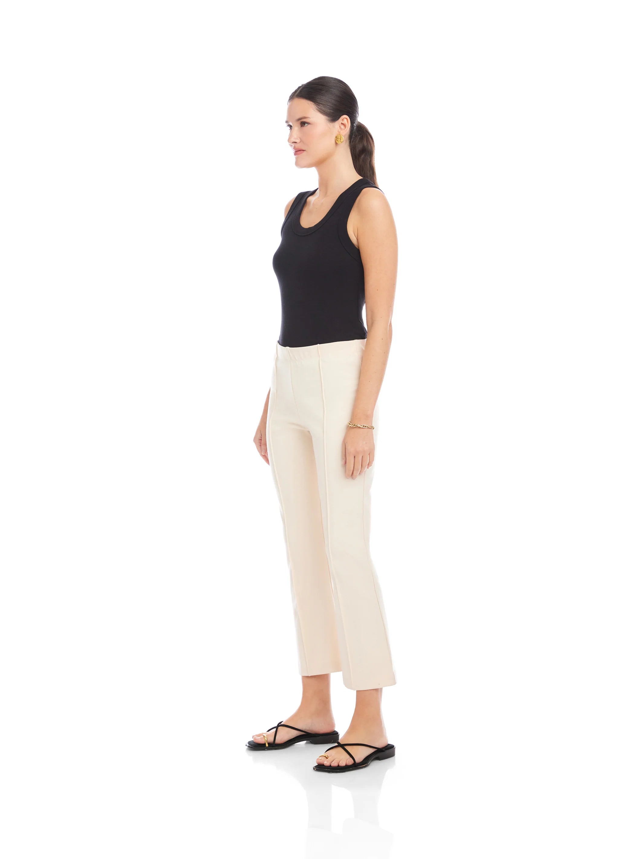 Pintuck Pants Ecru