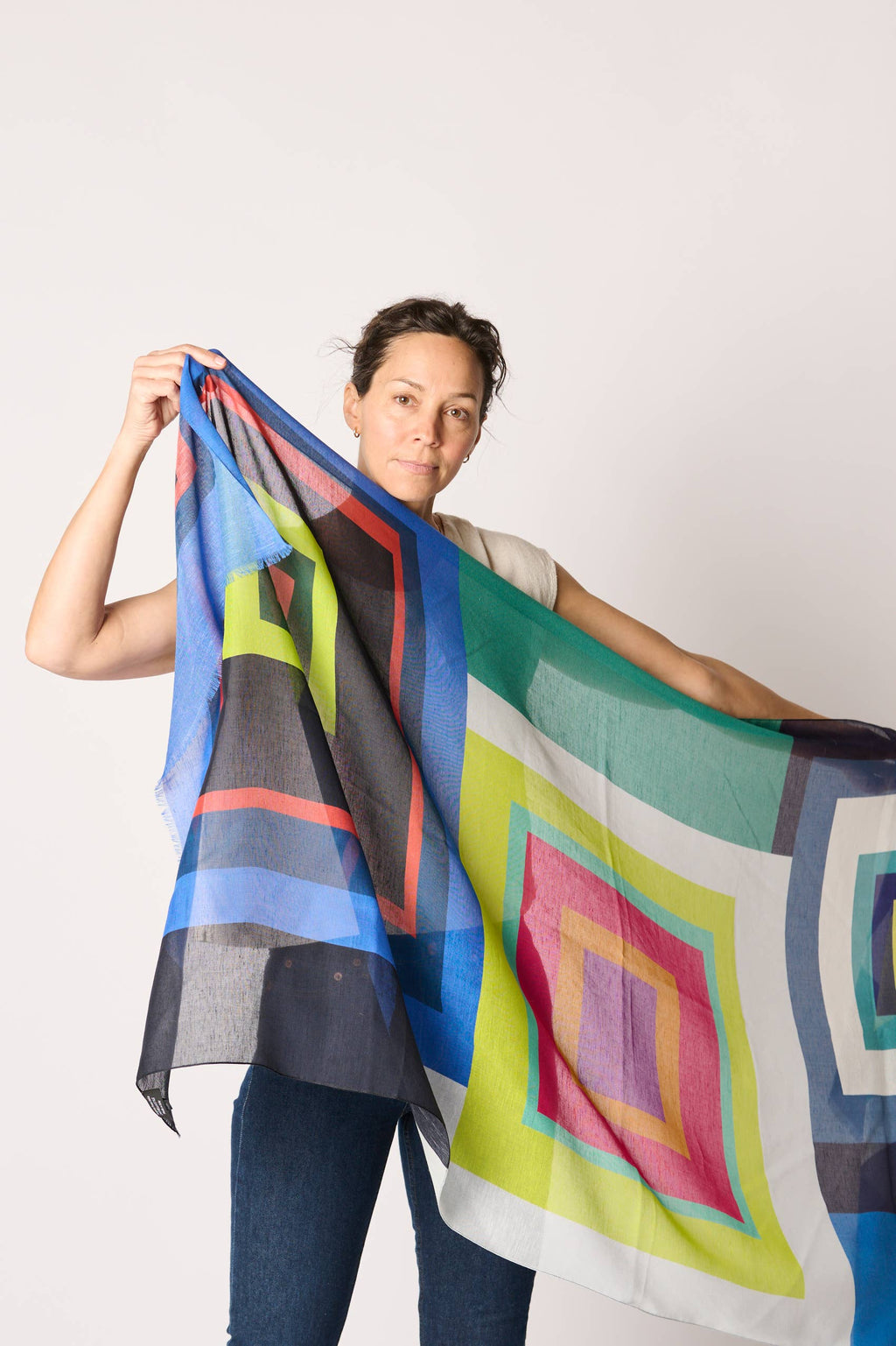 COMO Collection Eco-Blends, Fine Linens and more...: Albers 1 magenta Multi