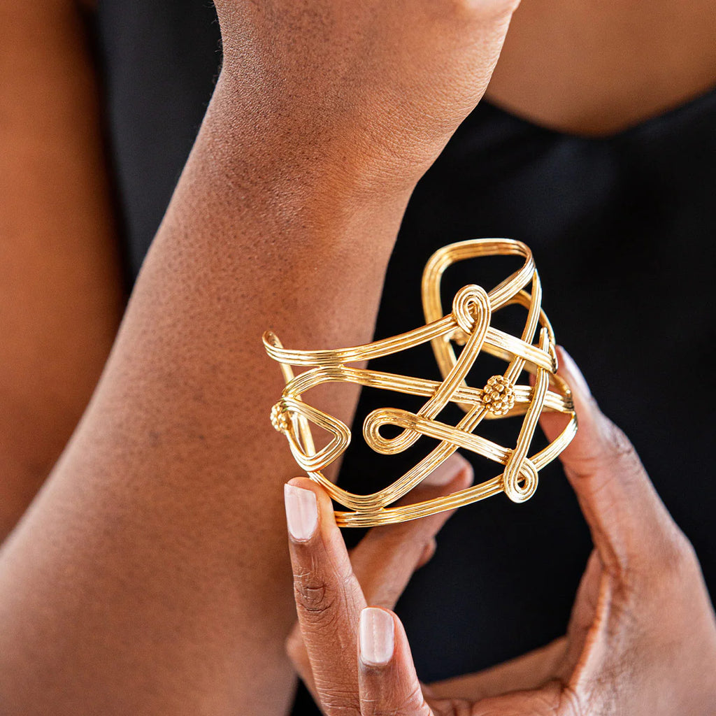 Monique Compass Cuff - Gold M