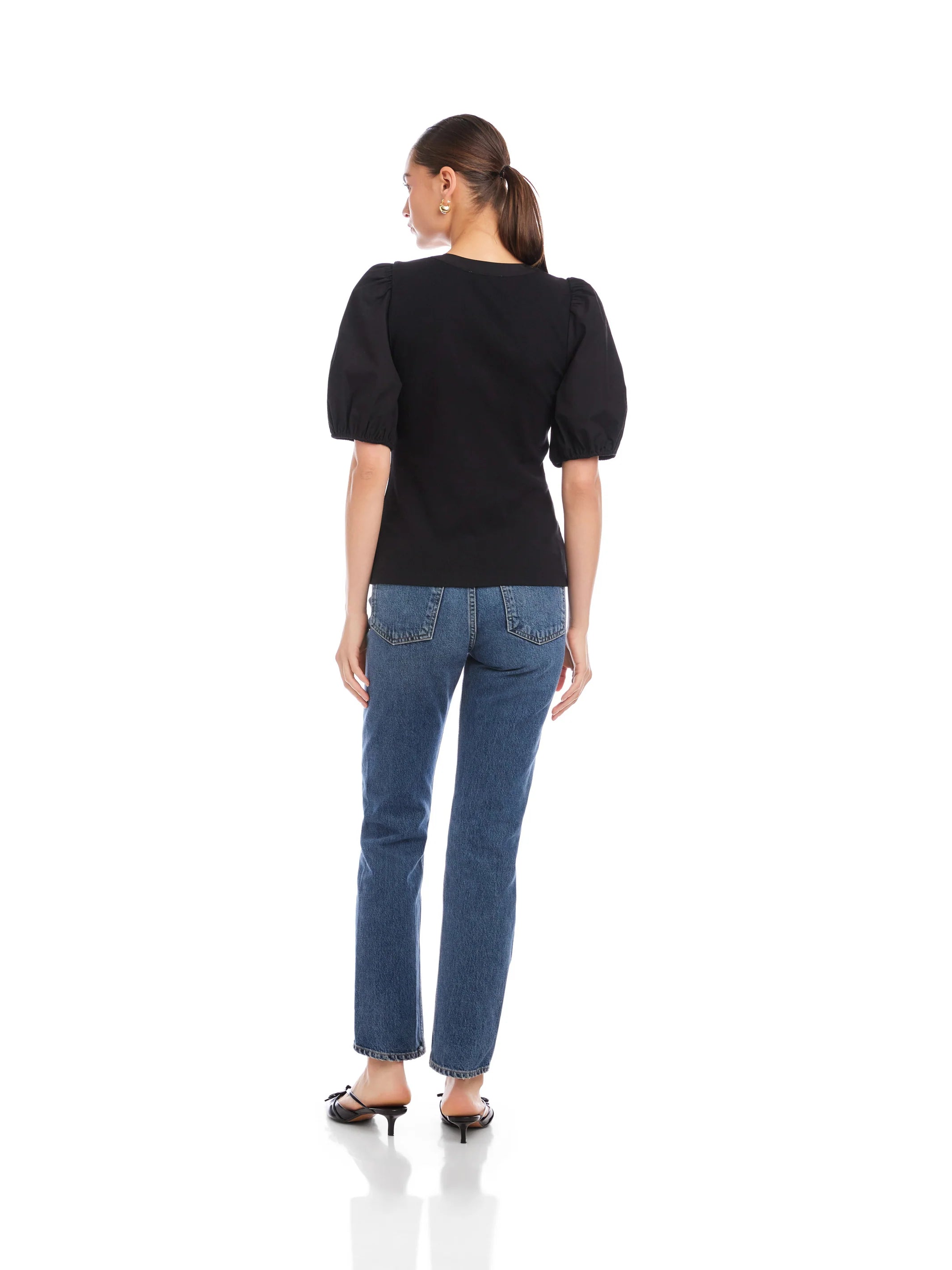 Black Contrast Top