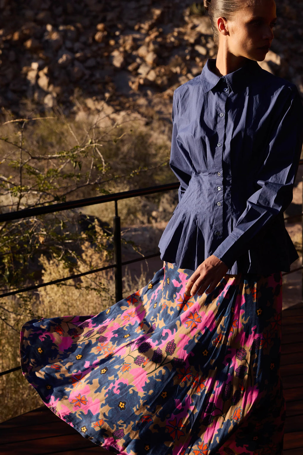 Swing Skirt Suzani navy