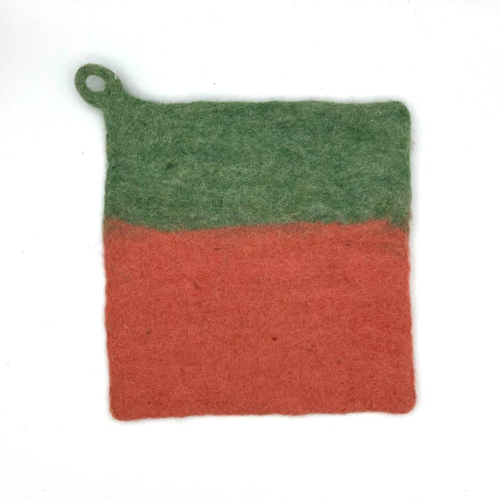 Two-tone Felt Pot Holder: Blue