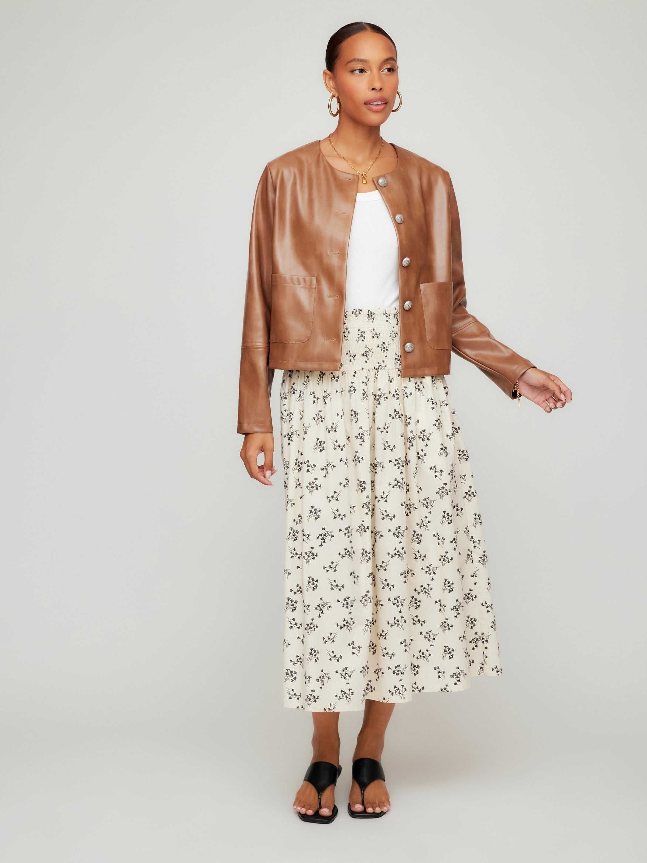 Smock Waist Black and Ivory
