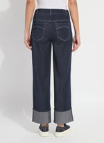 Samara Cuffed Wide Leg Denim Indigo