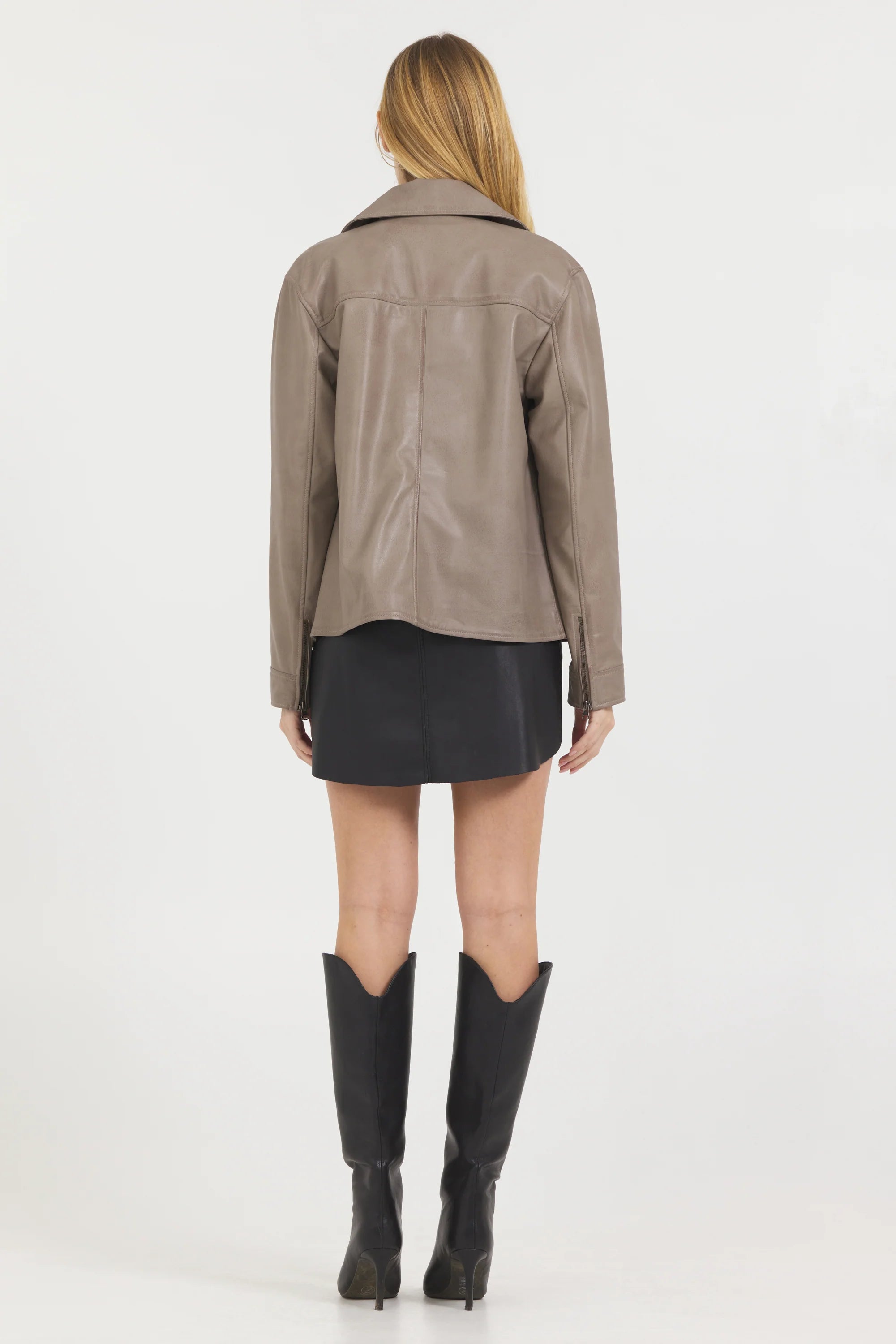 Anna Peacoat Vintage Leather