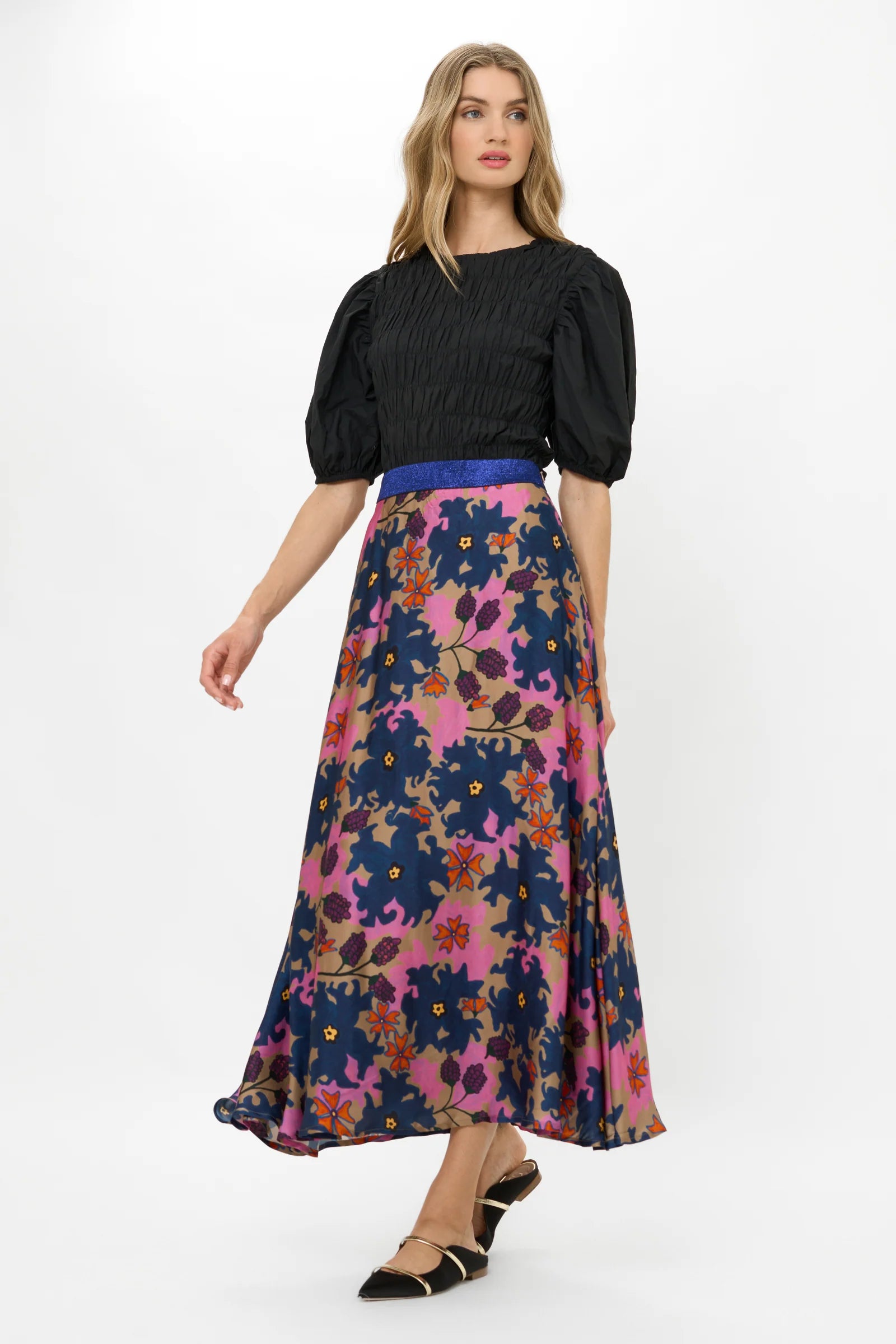 Swing Skirt Suzani navy