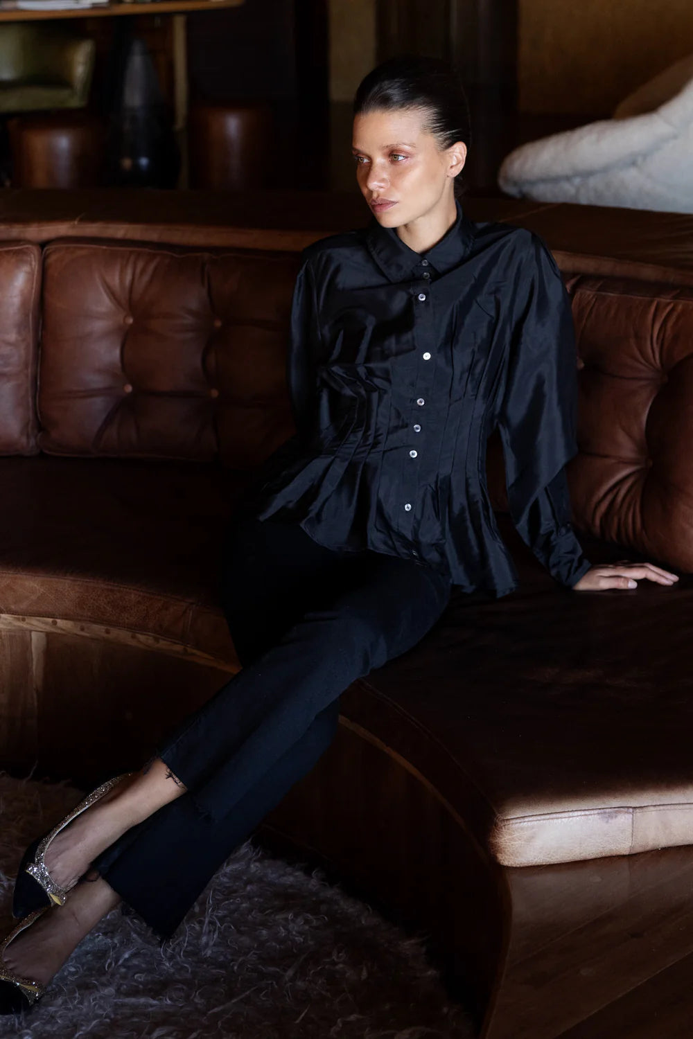 Hepburn Black Elizabeth Top