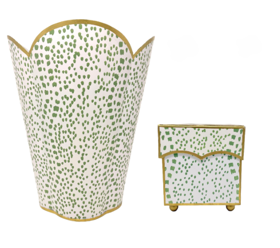 Green Polka Dot Tissue Holder