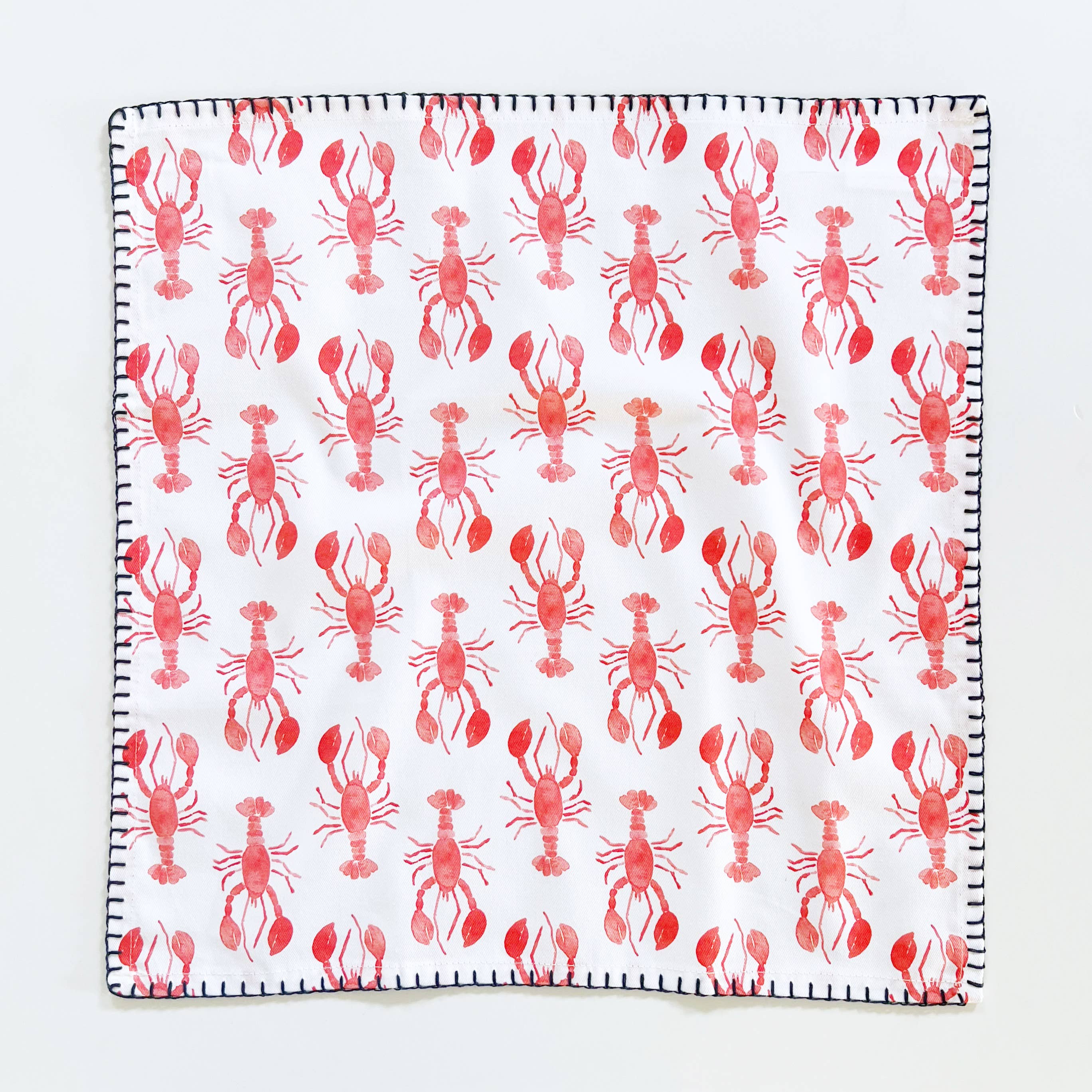 Lobster Fabric Napkin Set | Lobster Cloth Napkins | Set of 4