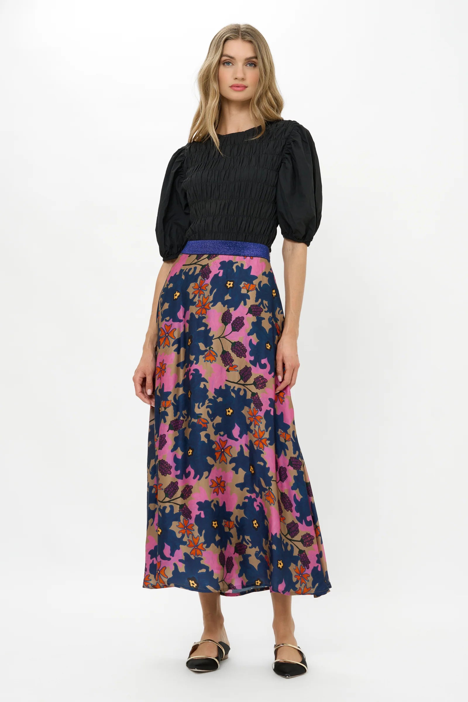 Swing Skirt Suzani navy