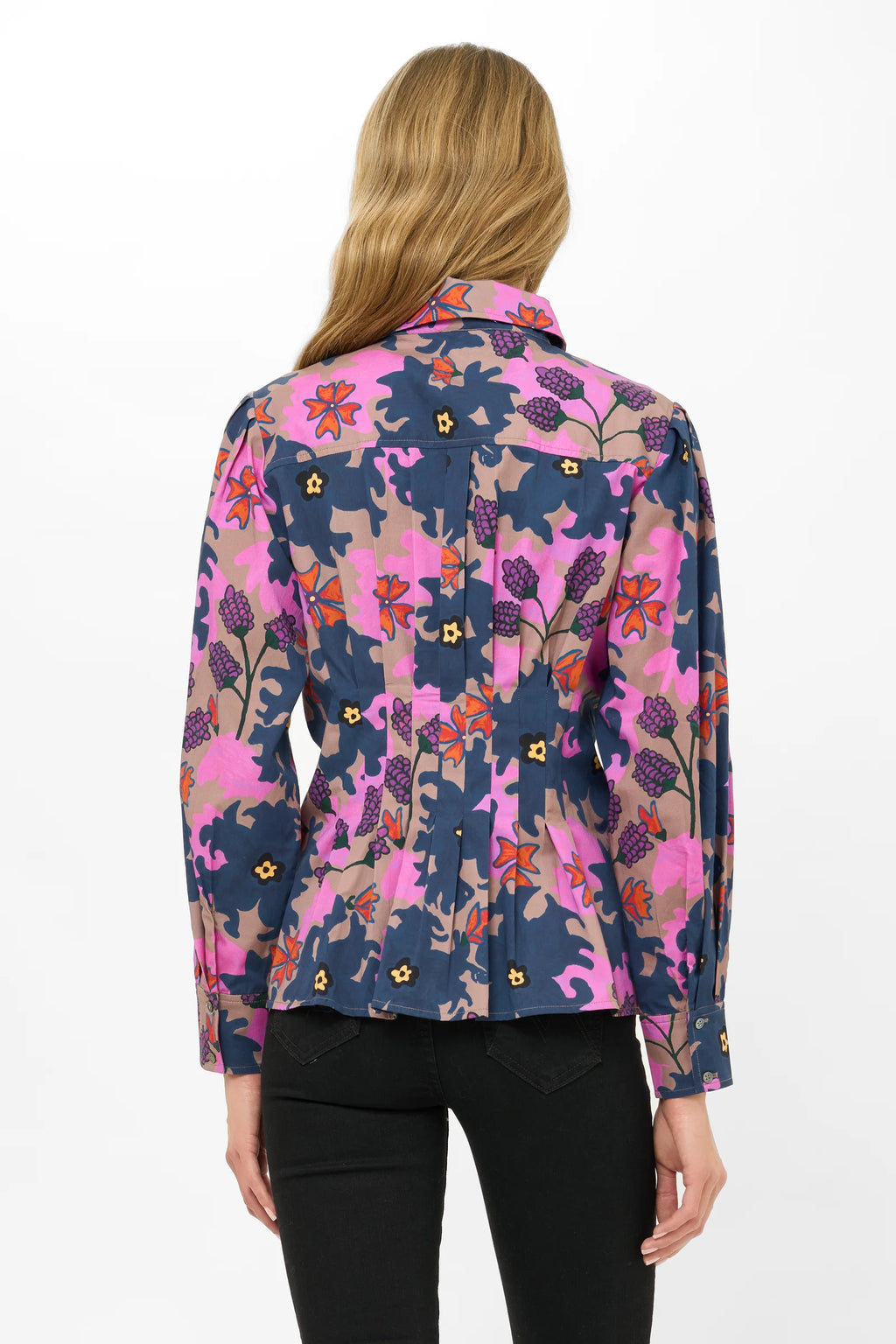 Suzani Navy Elizabeth Blouse