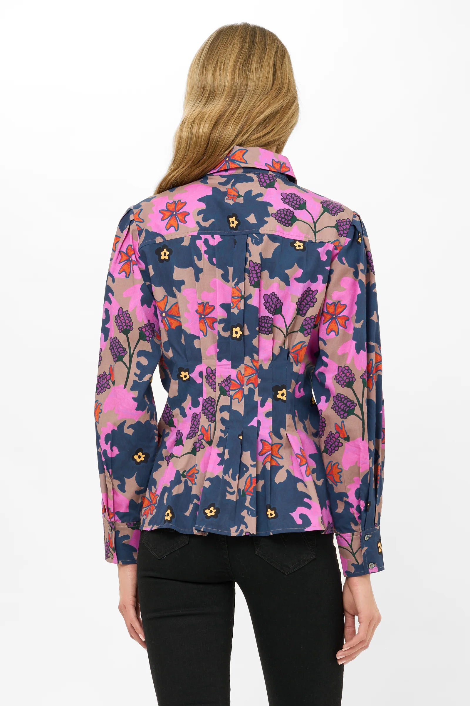 Suzani Navy Elizabeth Blouse