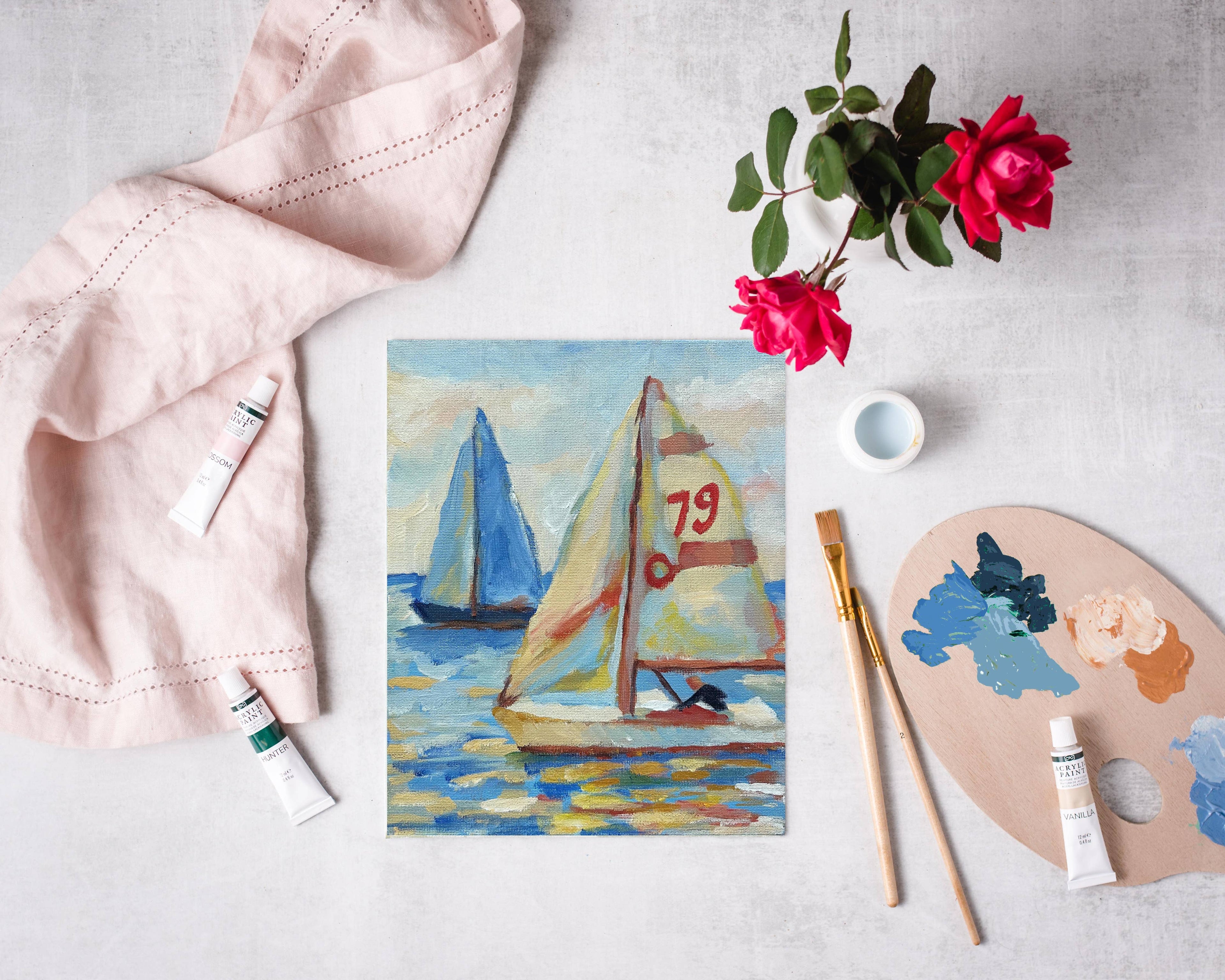 East Coast Regatta painting kit, impressionist painting kit