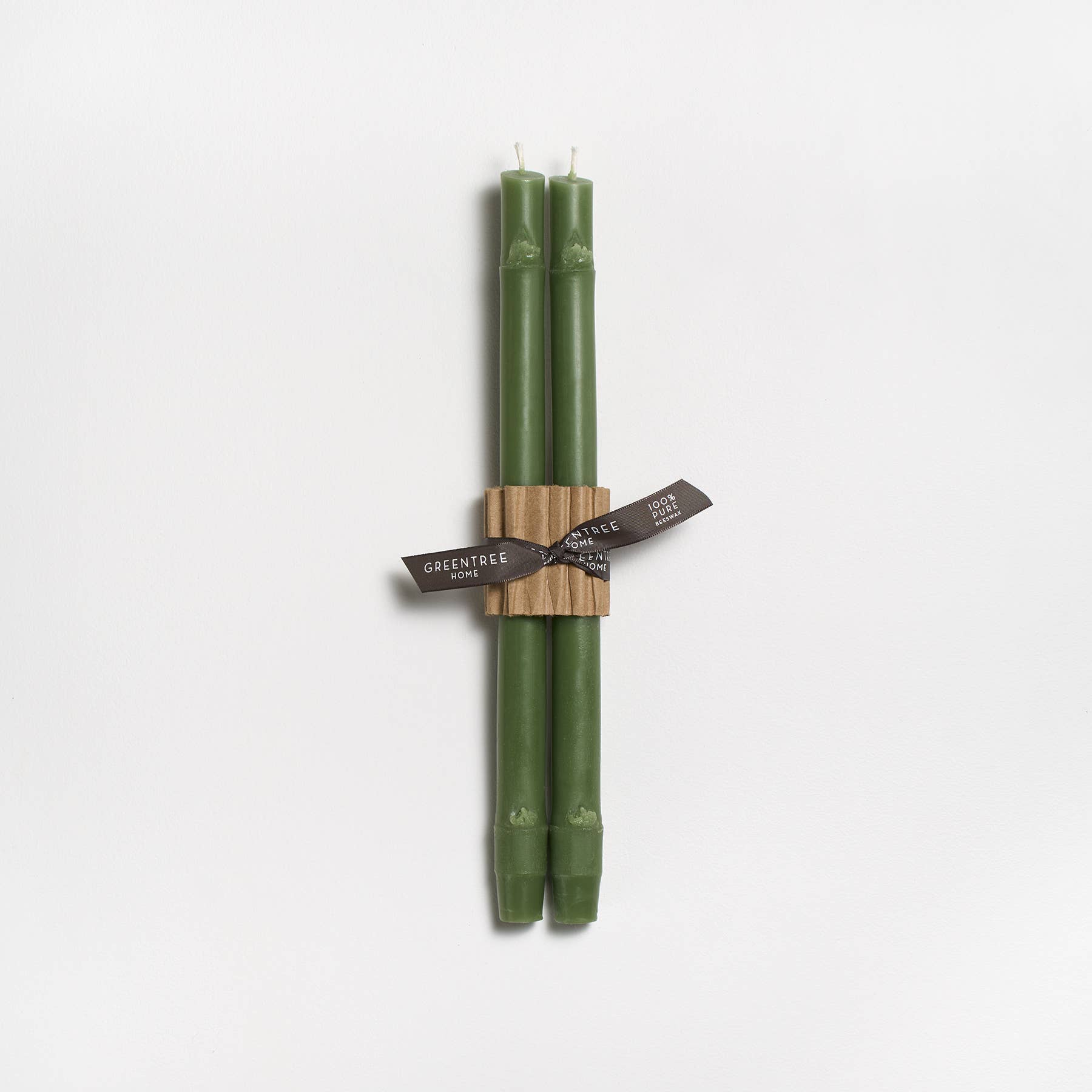 12" Bamboo Taper Candles: Burnt amber