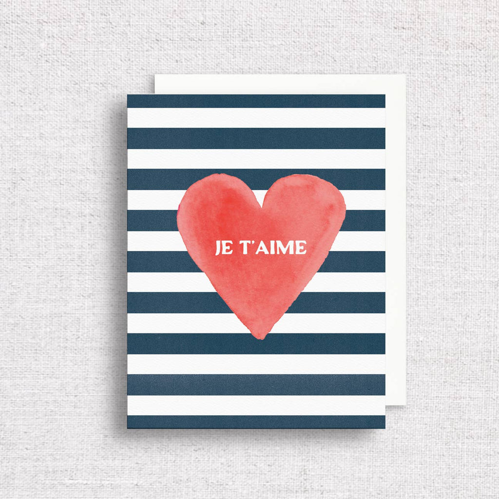 Je T'aime Greeting Card | I love you in French Card