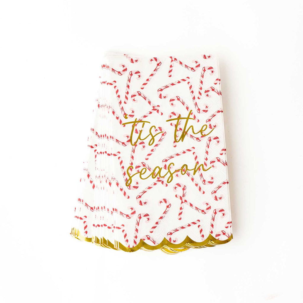 Peppermint Toile Paper Guest Towel Packs