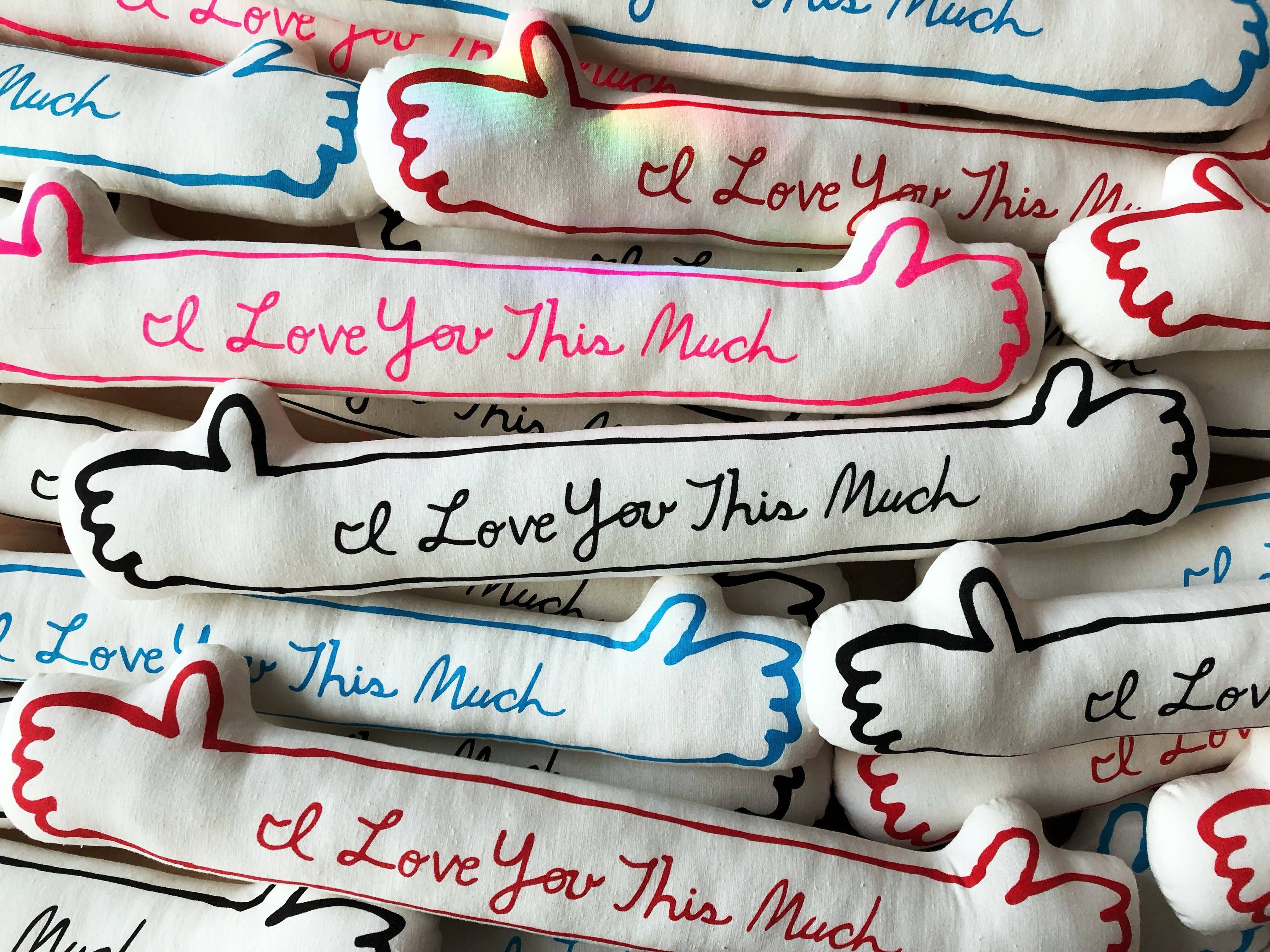 I Love You This Much - Pillow: Blue