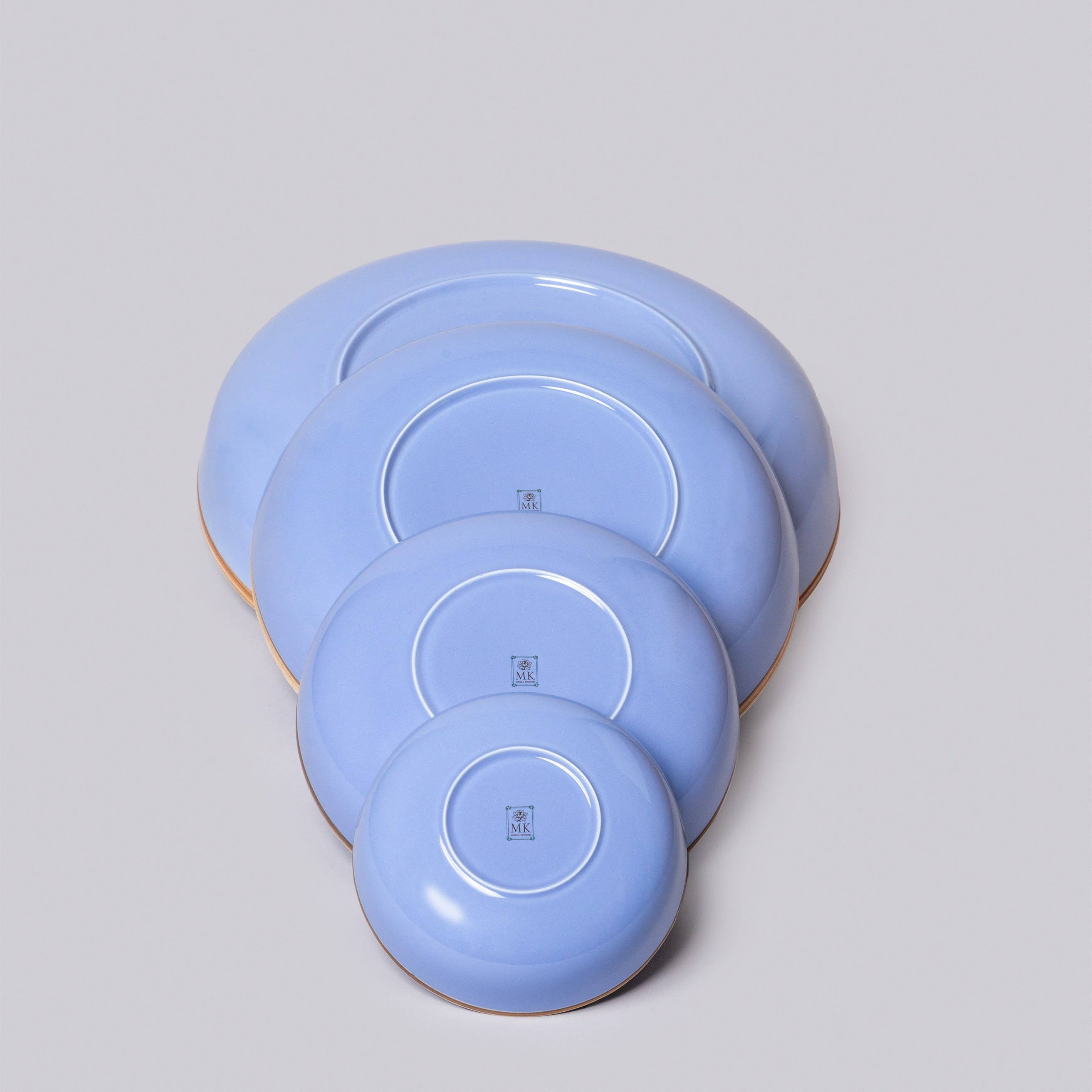 Lavender Glossy Porcelain Nesting Hermit Bowls: Lavender / Small