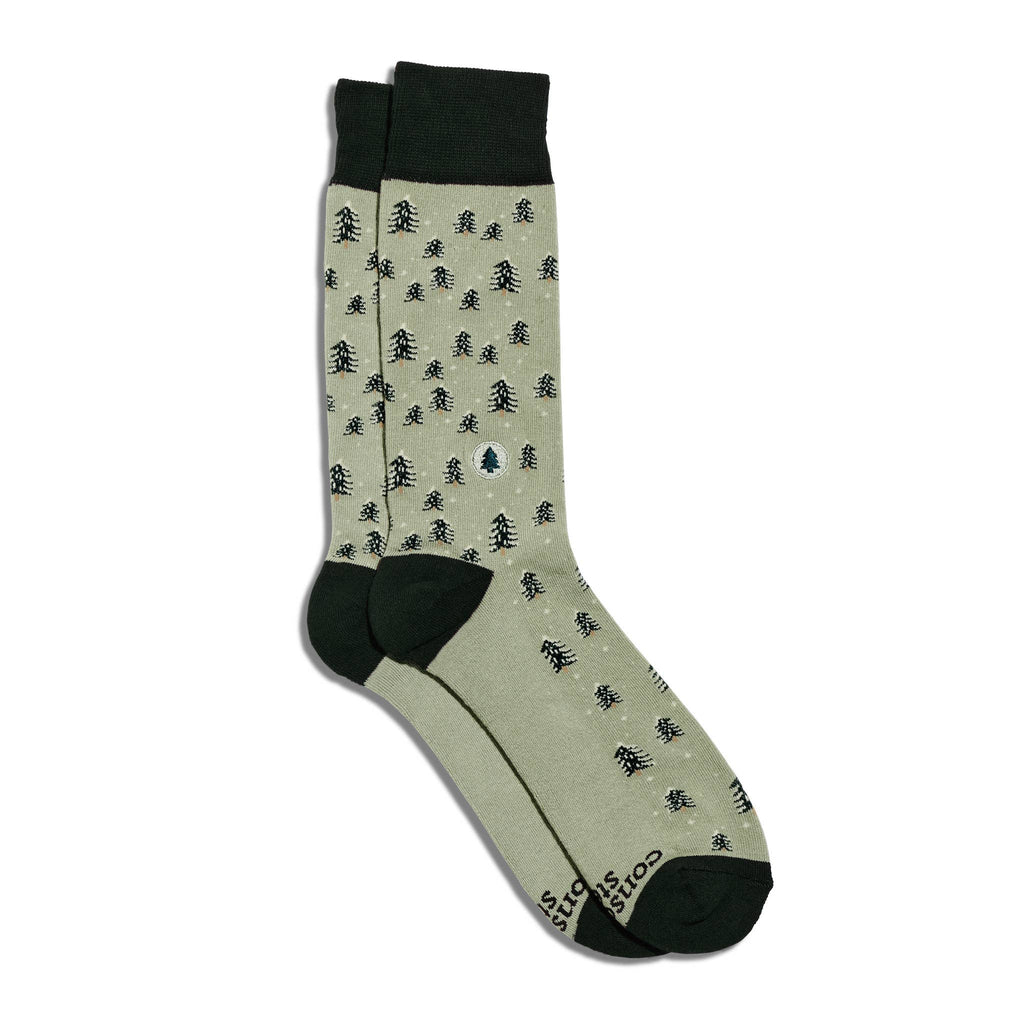 Socks that Plant Trees (Snowy Trees): Small