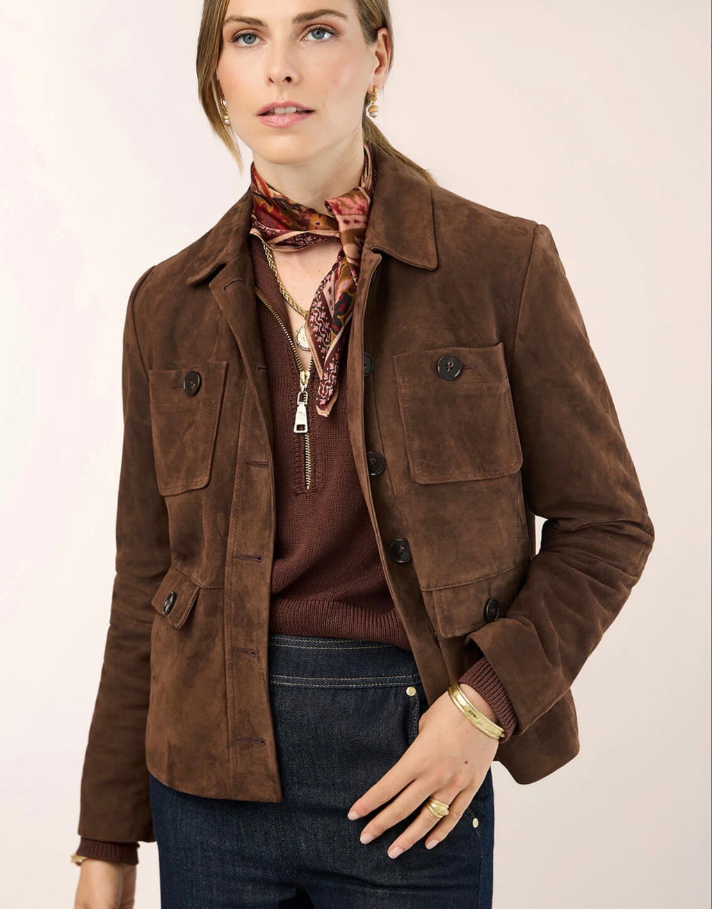 Ruby Suede Jacket Roasted Mocha