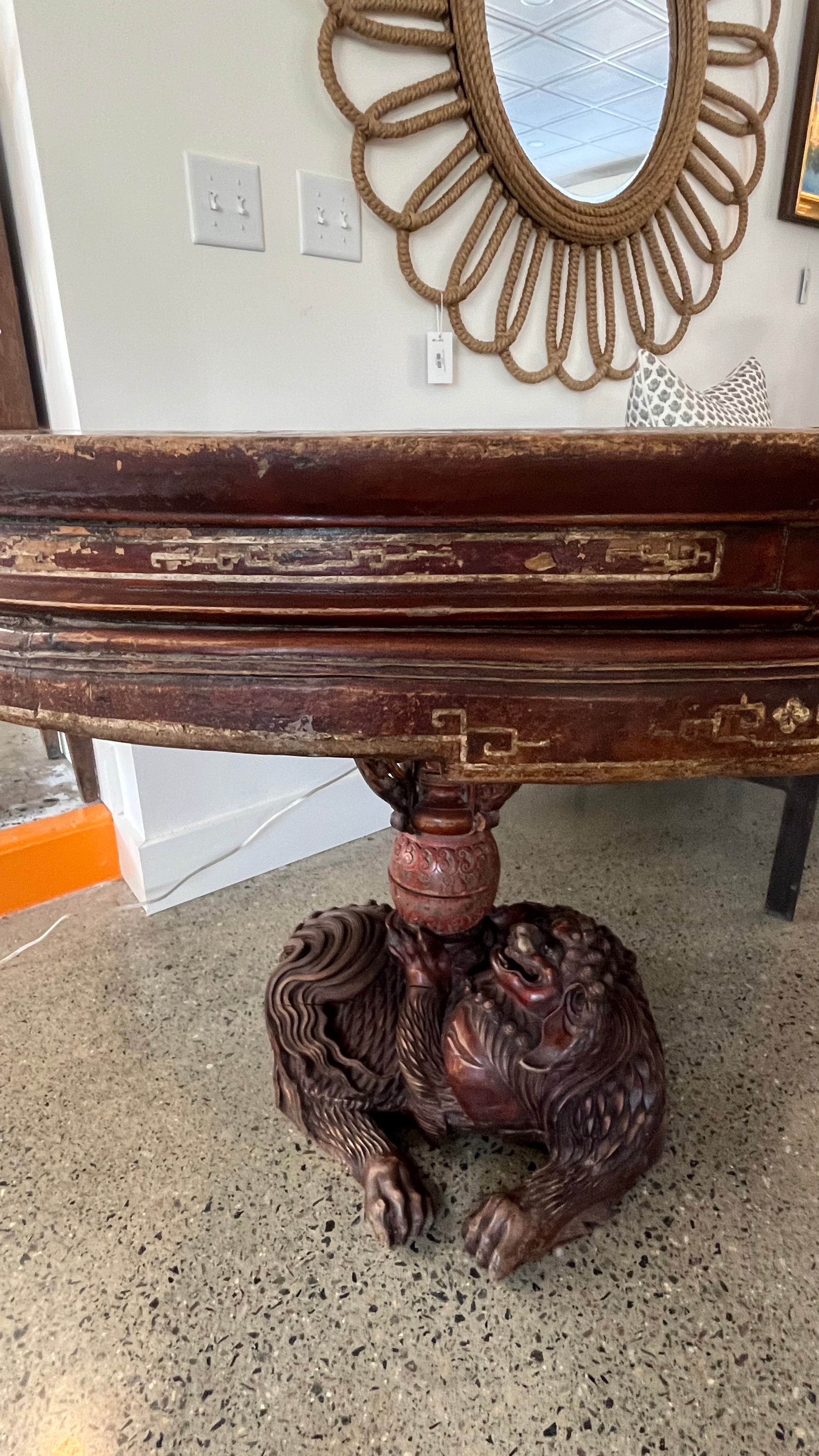 Antique Extraordinary Chinese Carved Table