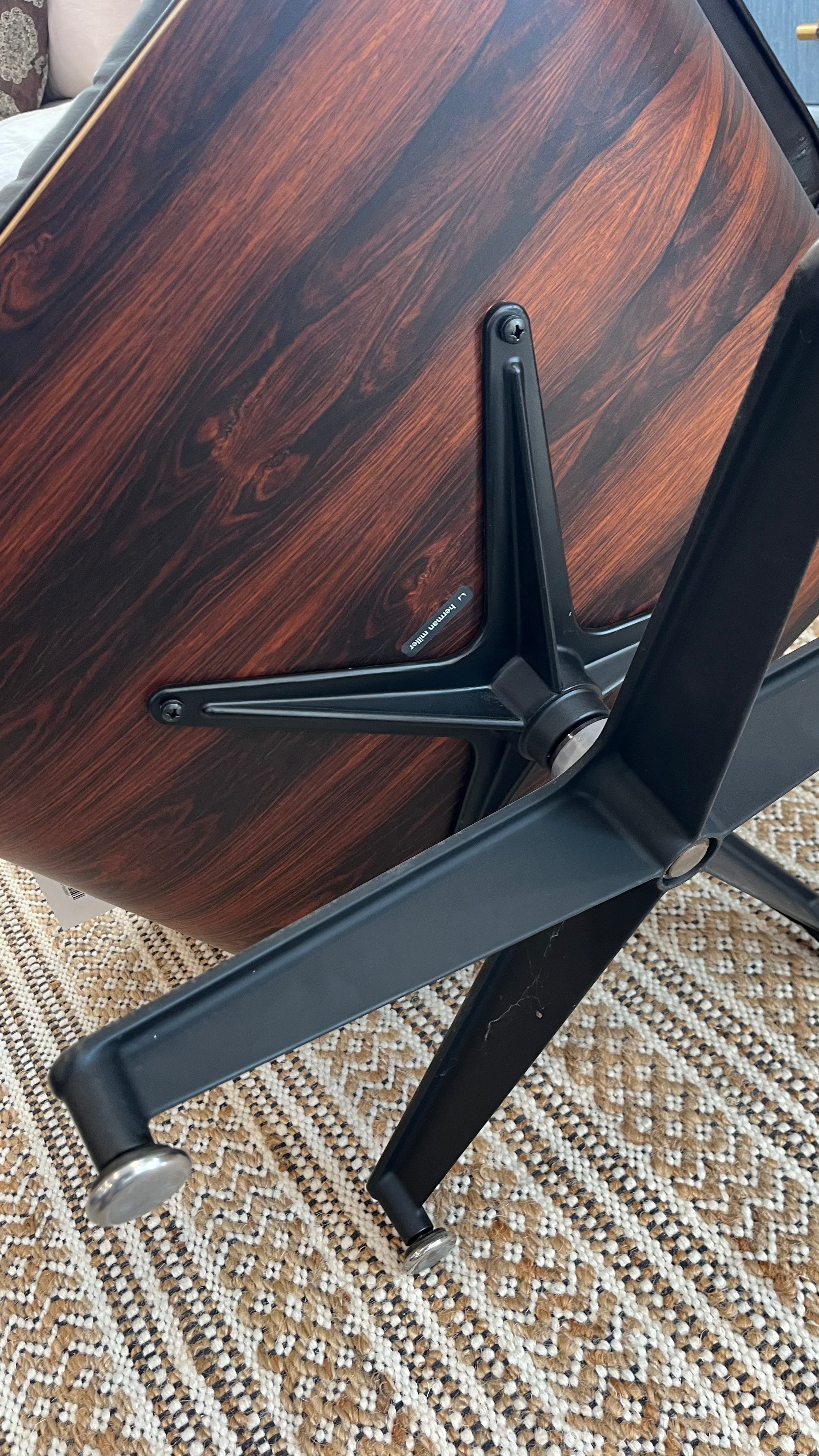 Antique Eames MCM Rosewood Herman Miller Chair and Ottoman