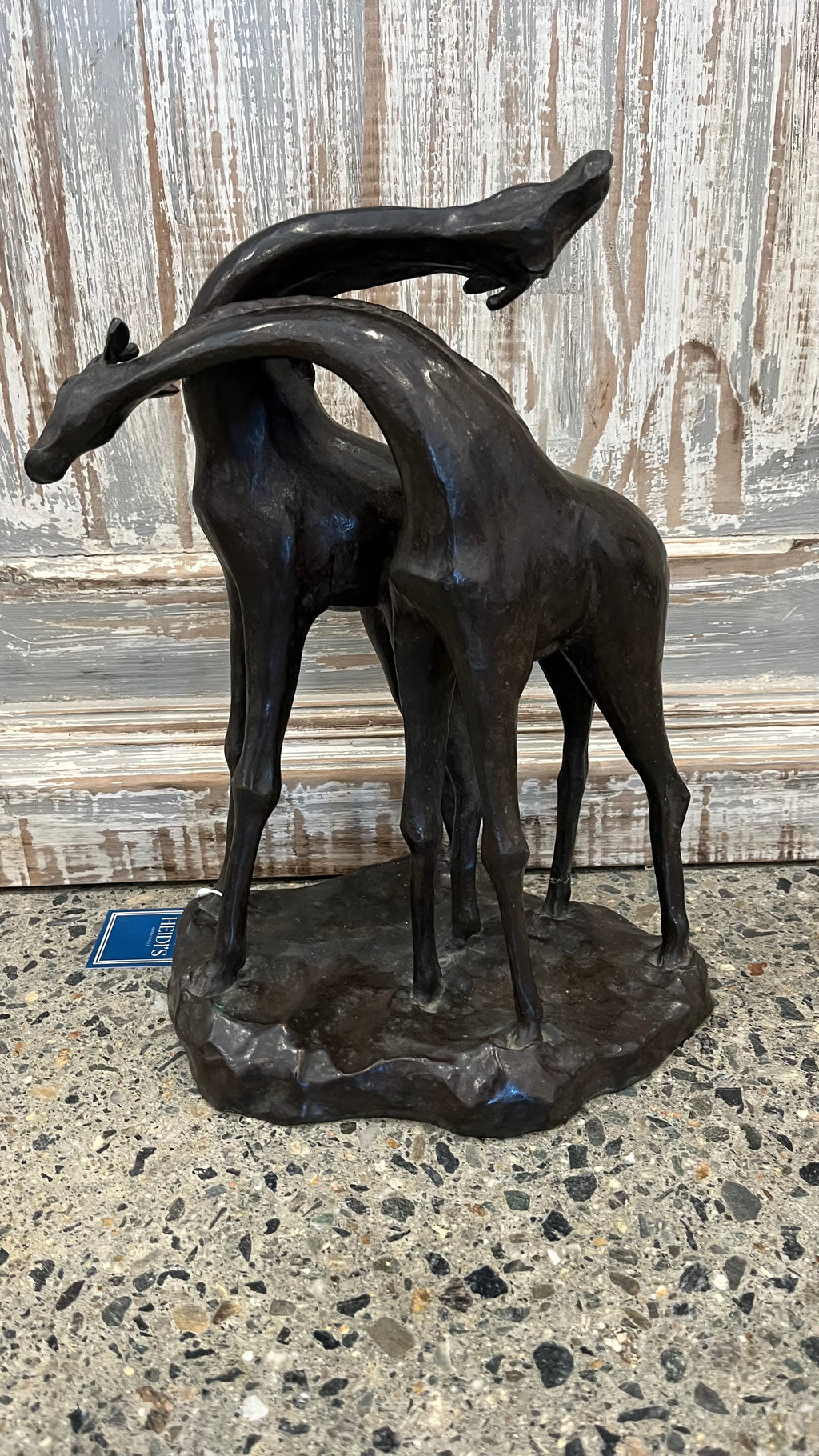 Antique Bronze Sculpture of Giraffes