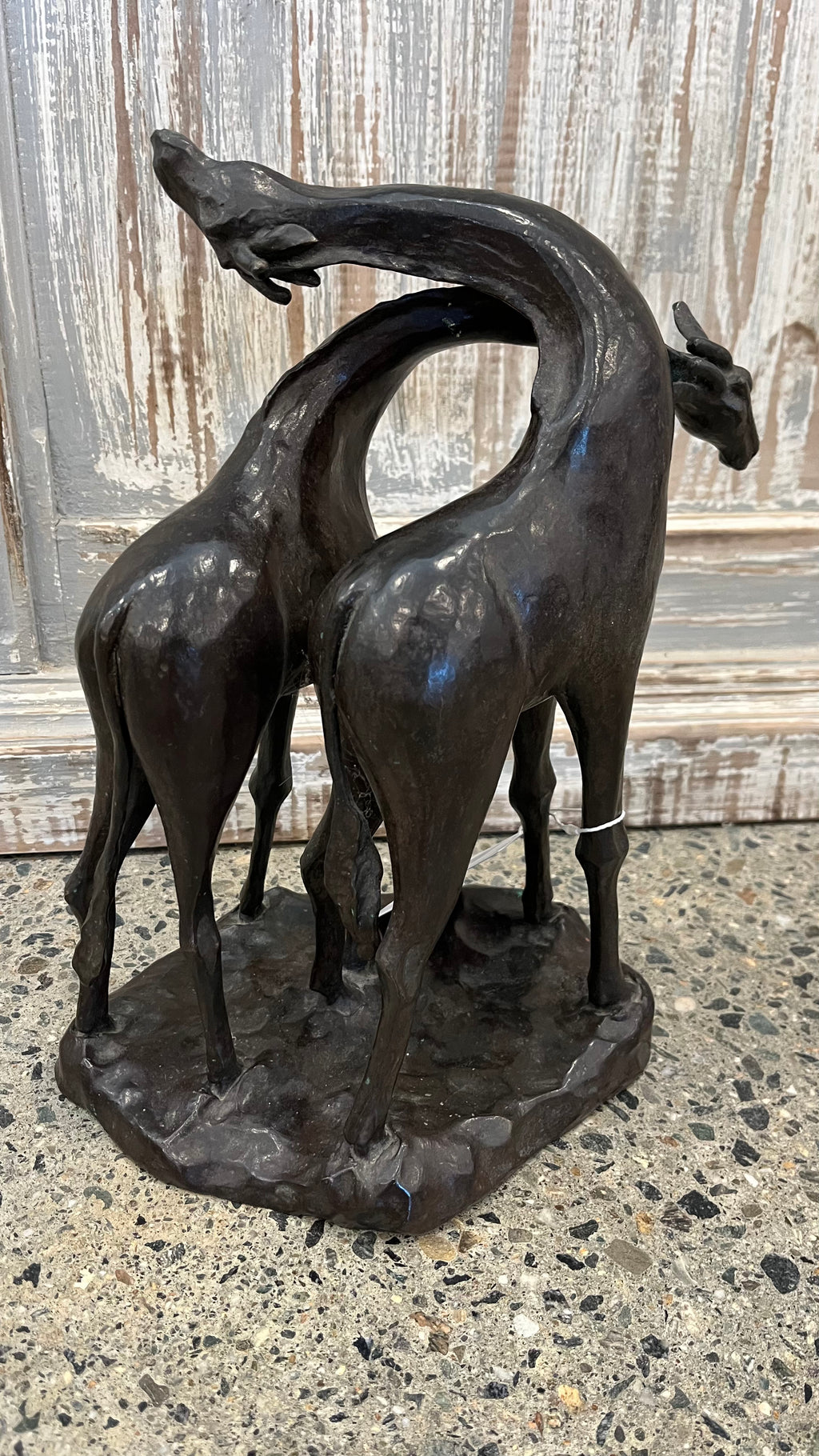 Antique Bronze Sculpture of Giraffes