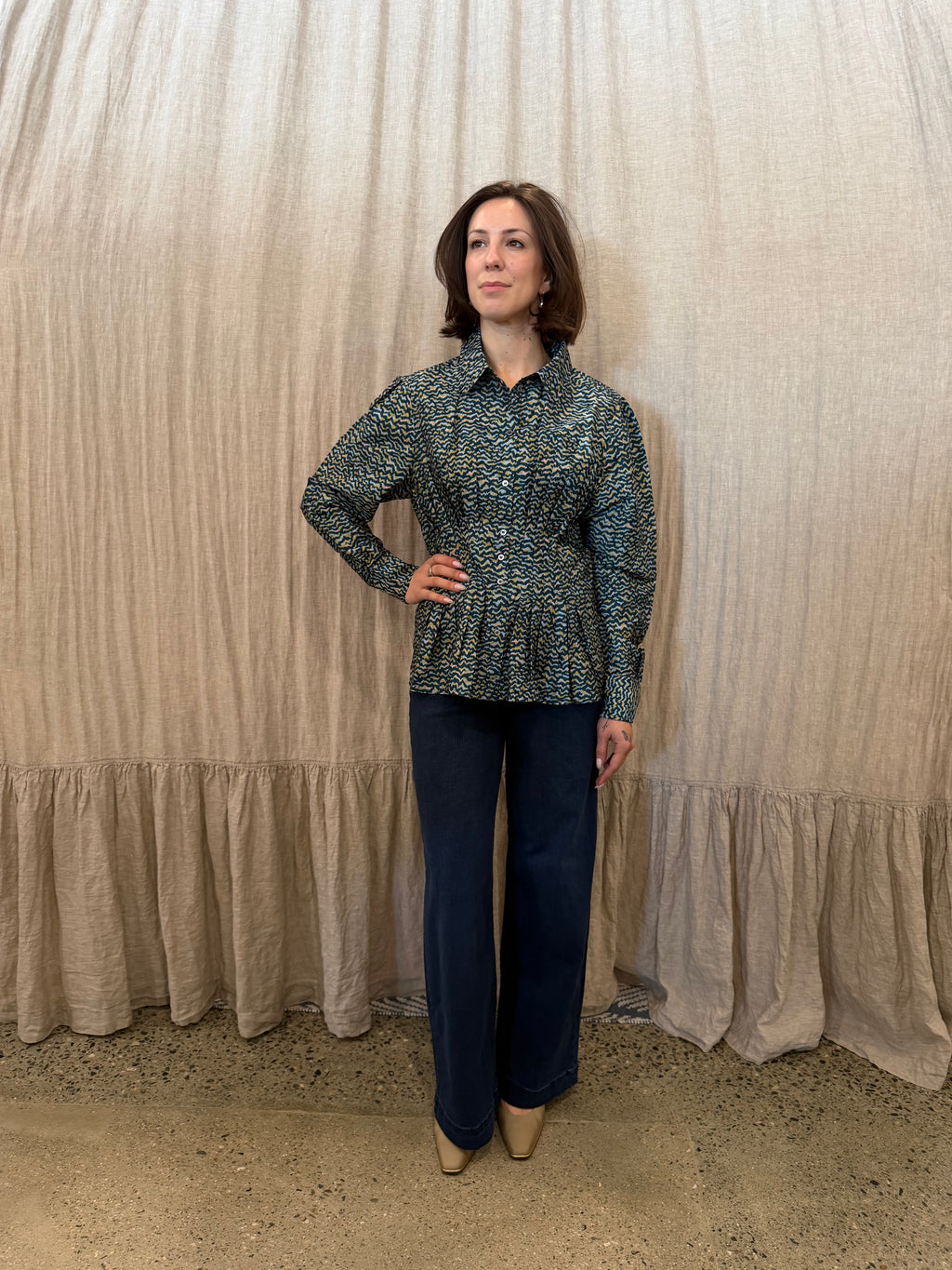 Elizabeth Taffeta Jag Navy