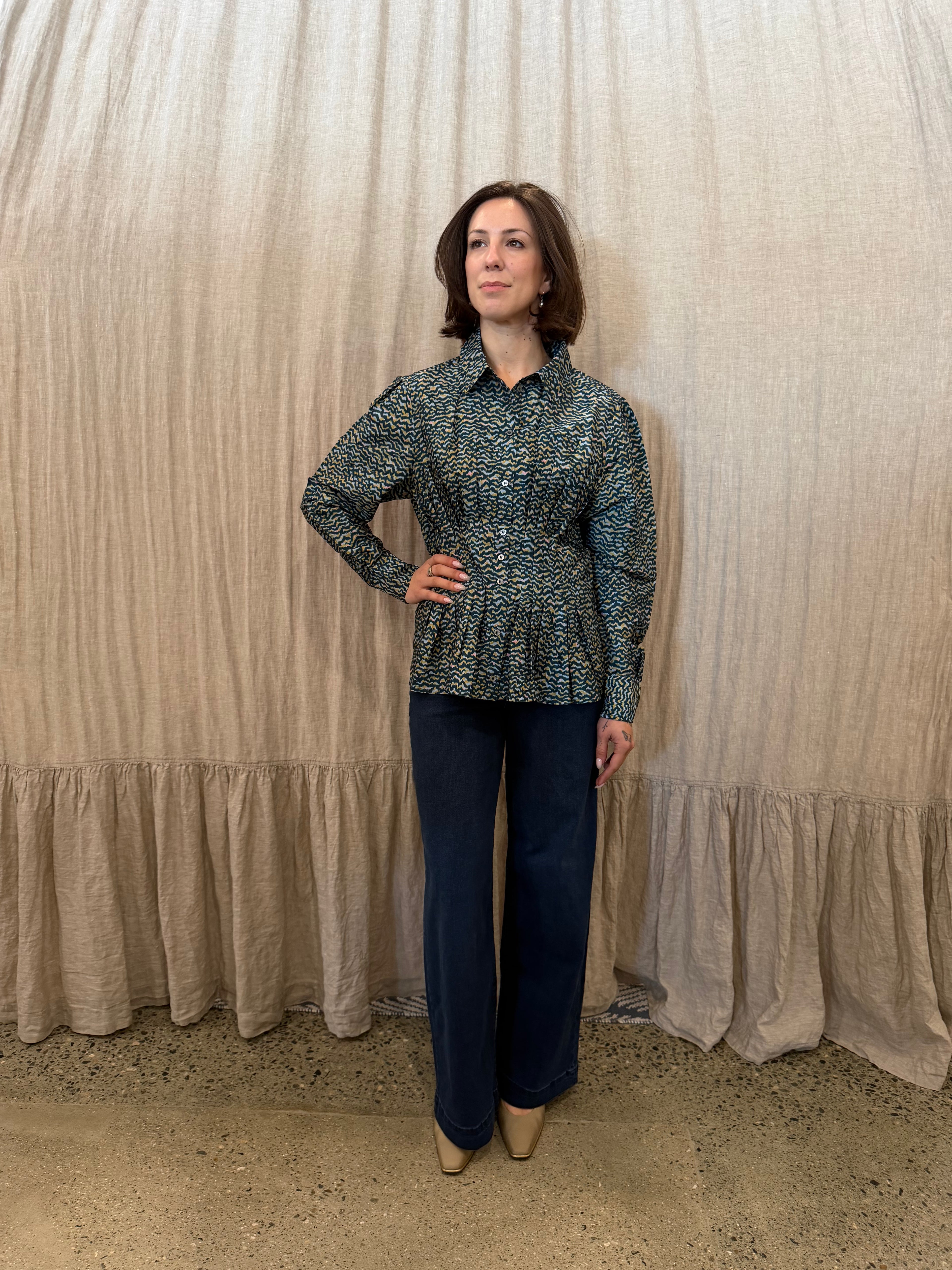 Elizabeth Taffeta Jag Navy