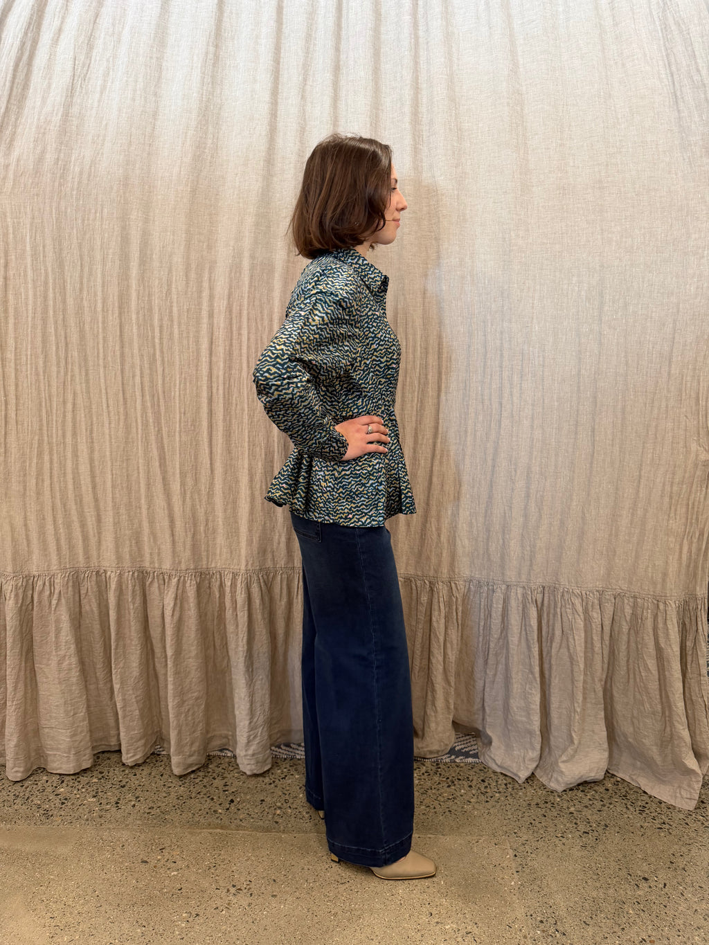 Elizabeth Taffeta Jag Navy