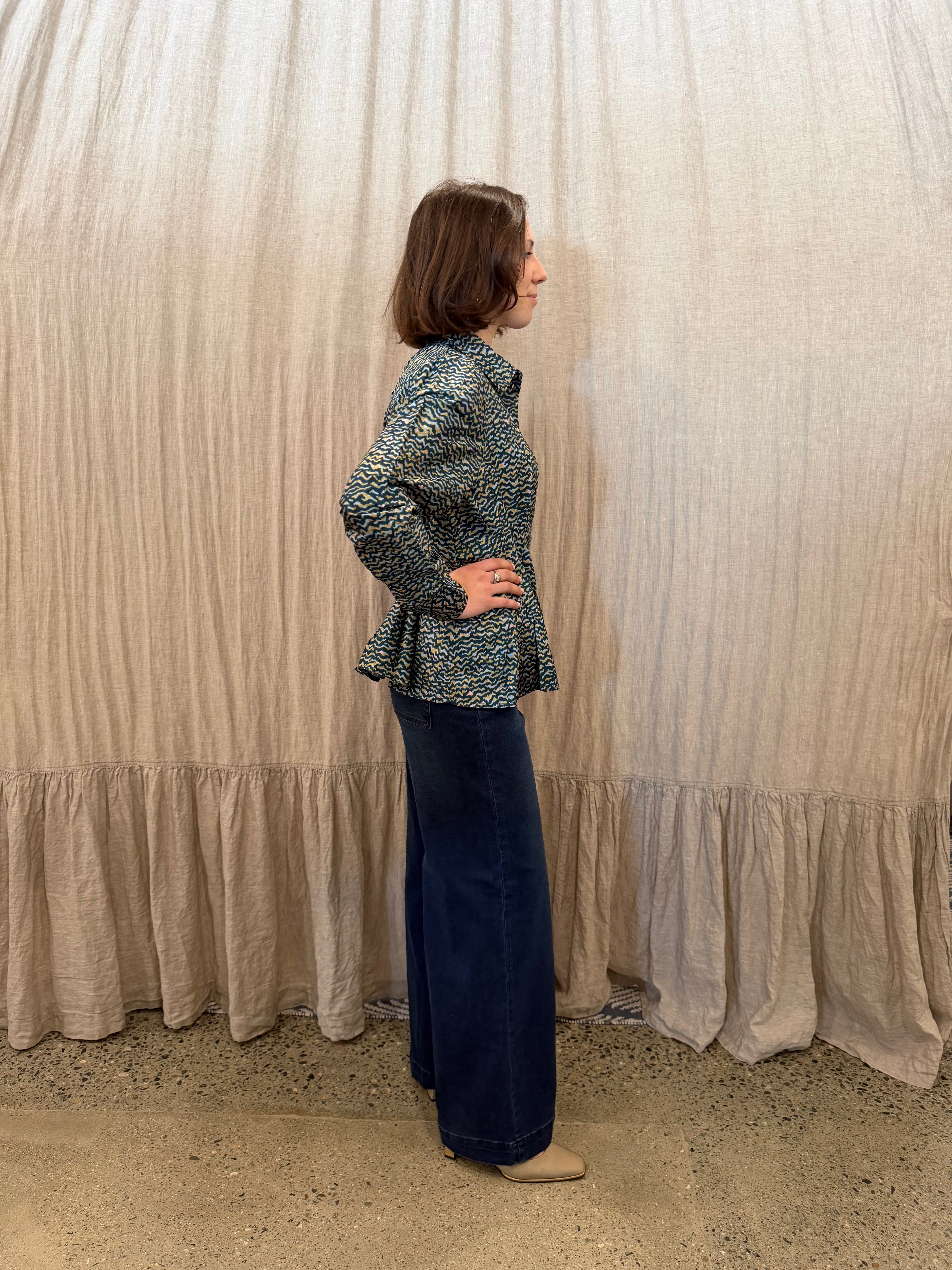 Elizabeth Taffeta Jag Navy